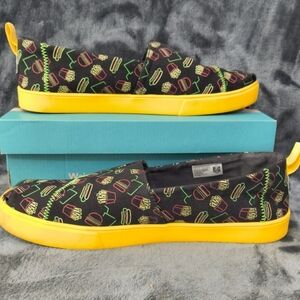 TOMS Venice Collection Late Night Food Print Classic canvas slip-on shoes